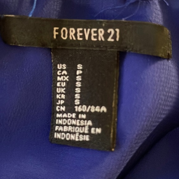 EUC Royal Blue tank top with ladder back detail - Picture 4 of 4